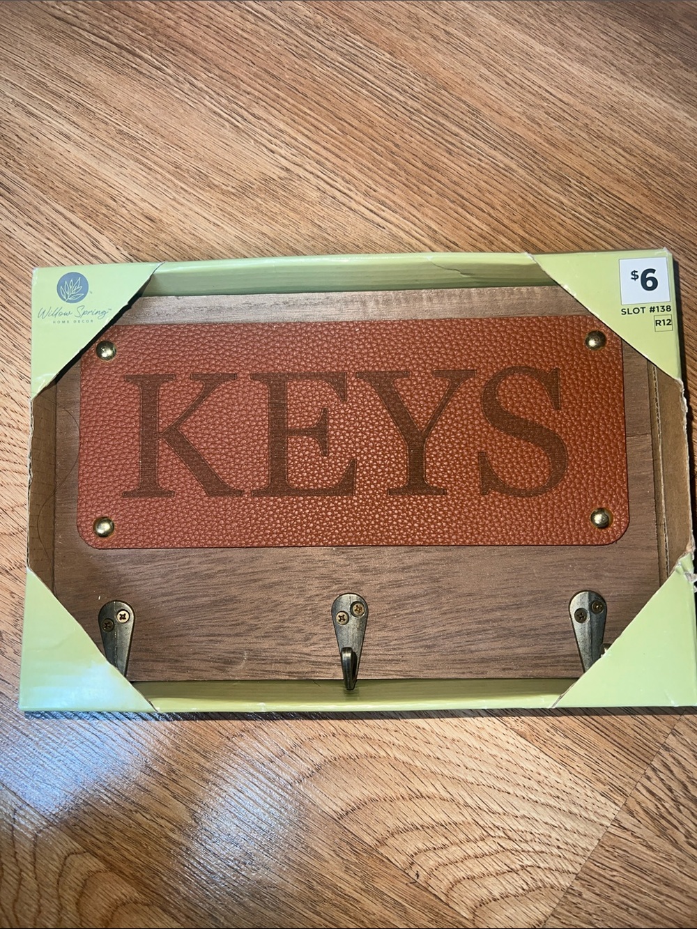Keys Wall Hook Rack in Brown - Home Accents